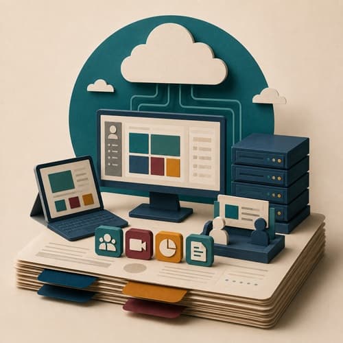 Editorial illustration for the Microsoft profile.